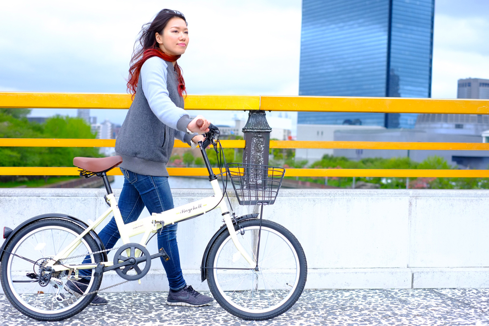 《街乗りらくらく！6段変速で坂道もOK》Raychell20インチ折りたたみ自転車FB-206Rレッド(35651)